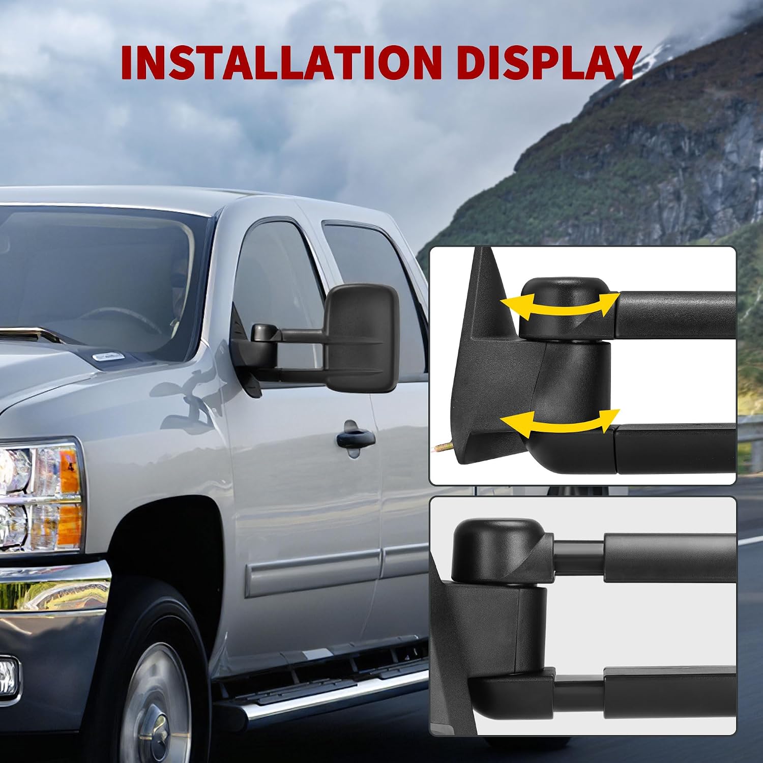 Detalle 2 de YITAMOTOR Tow Mirrors for Chevy GMC C/K