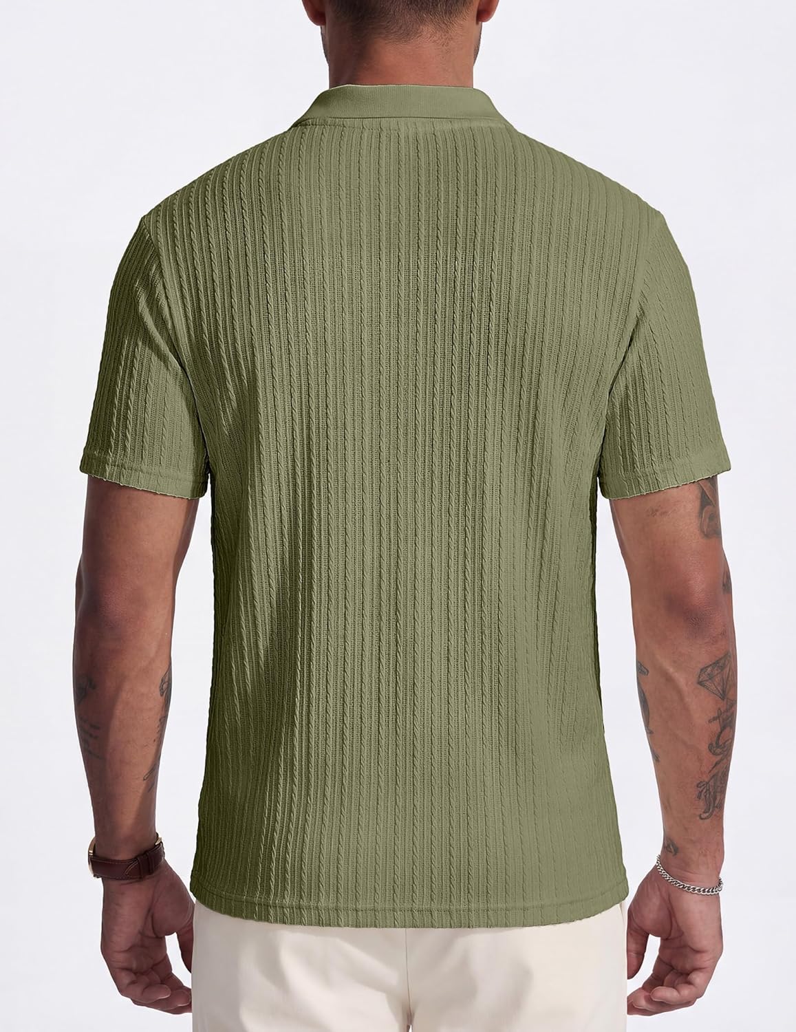 Thumbnail 6 de JMIERR Men's Casual Polo Shirt: Knit Summer Short Sleeve for Vacation and Golf
