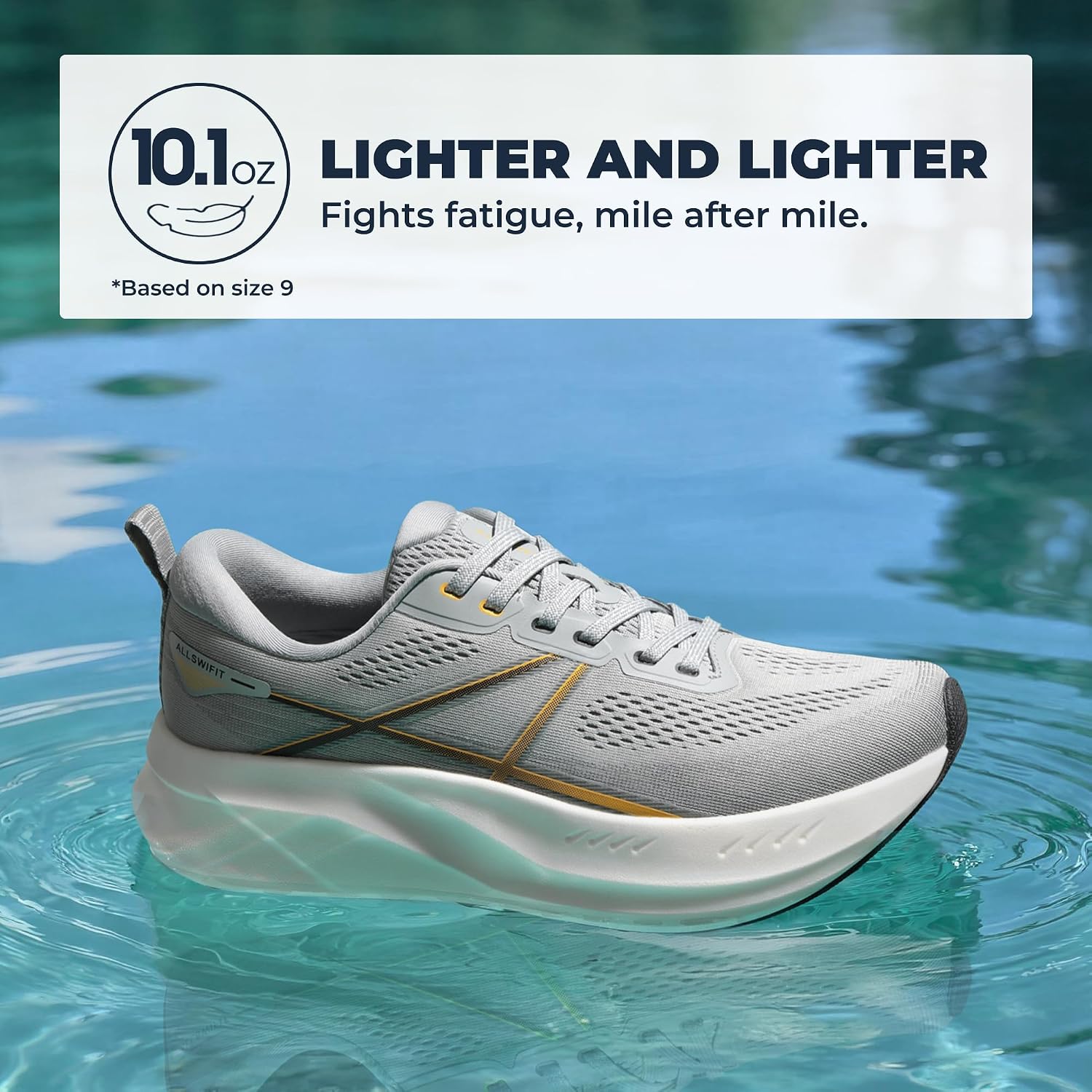 Detalle de ALLSWIFIT Men’s Road Running Shoes Cushion Tennis Shoes (Active5K) with Arch Support