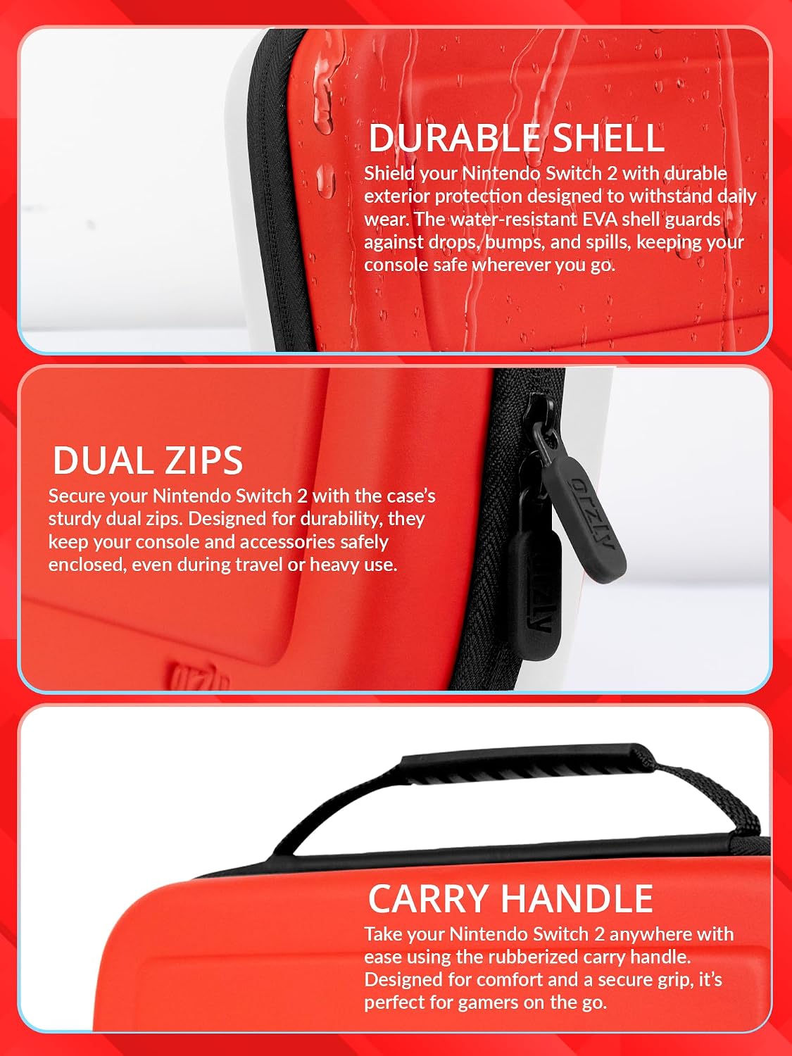 Detalle 2 de Orzly Tragetasche für Nintendo Switch 2 7,9 Zoll