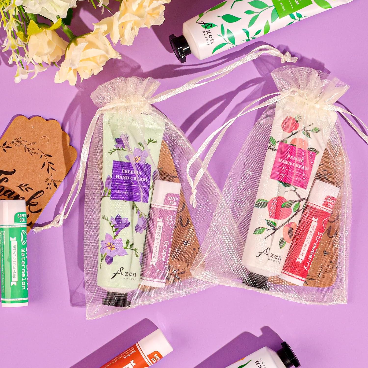 Thumbnail 3 de AZEN 30 Sets Hand Cream & Lip Balm Bulk Gift Set