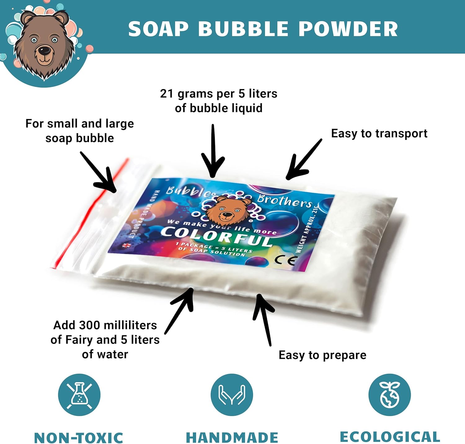 Thumbnail 1 de Bubble Brothers Bubble Mix for 20 Litres of Bubble Solution – 4 x 5 Litre Refills for Giant Bubble Machines