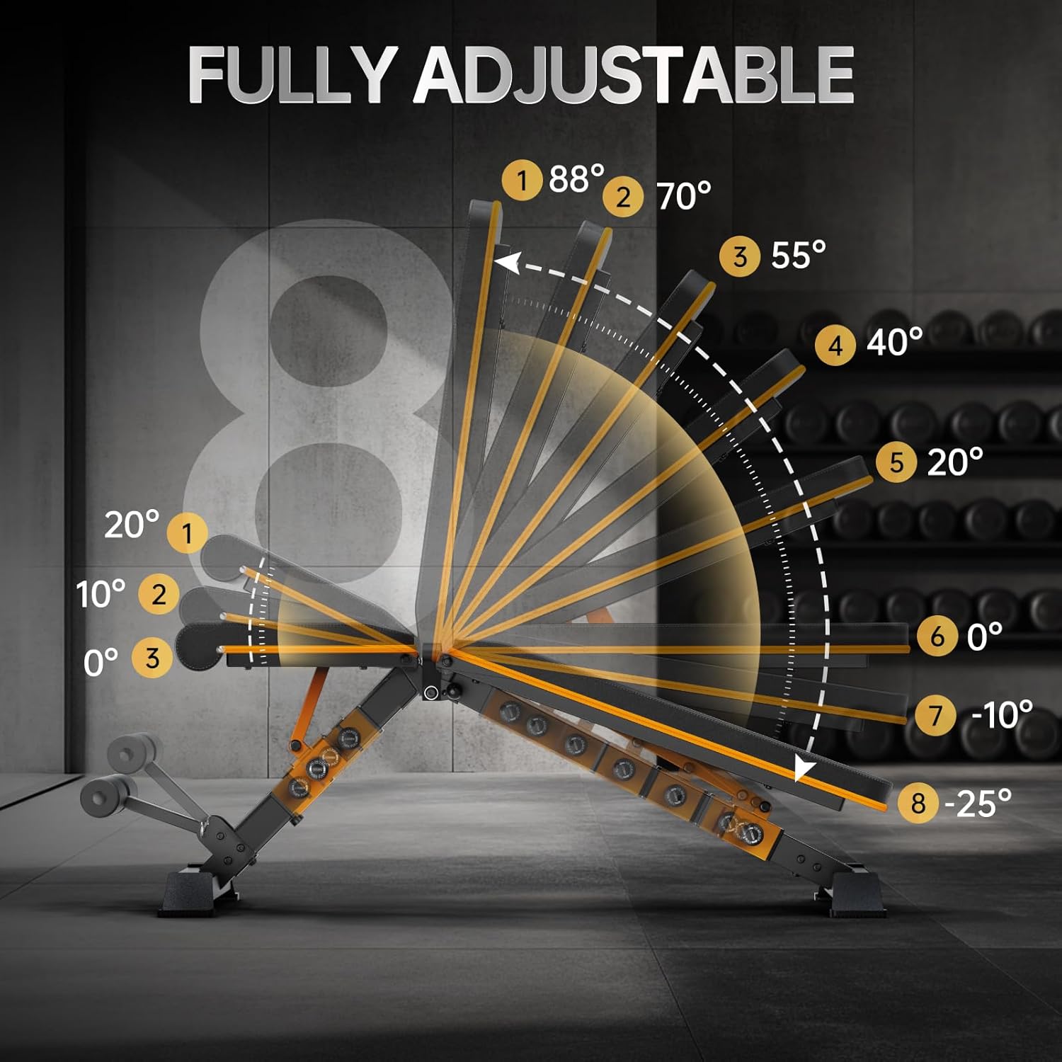 Thumbnail 2 de YAMO YW300 weight bench 300KG capacity