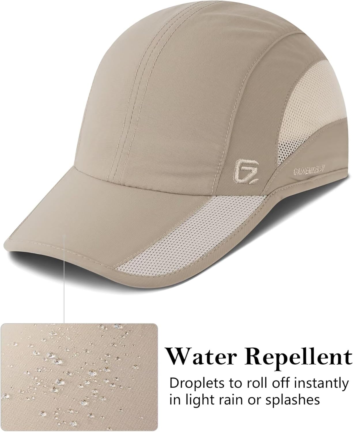 Detalle de GADIEMKENSD Unstructured Quick Dry Sports Cap – Sun Protective, Unisex