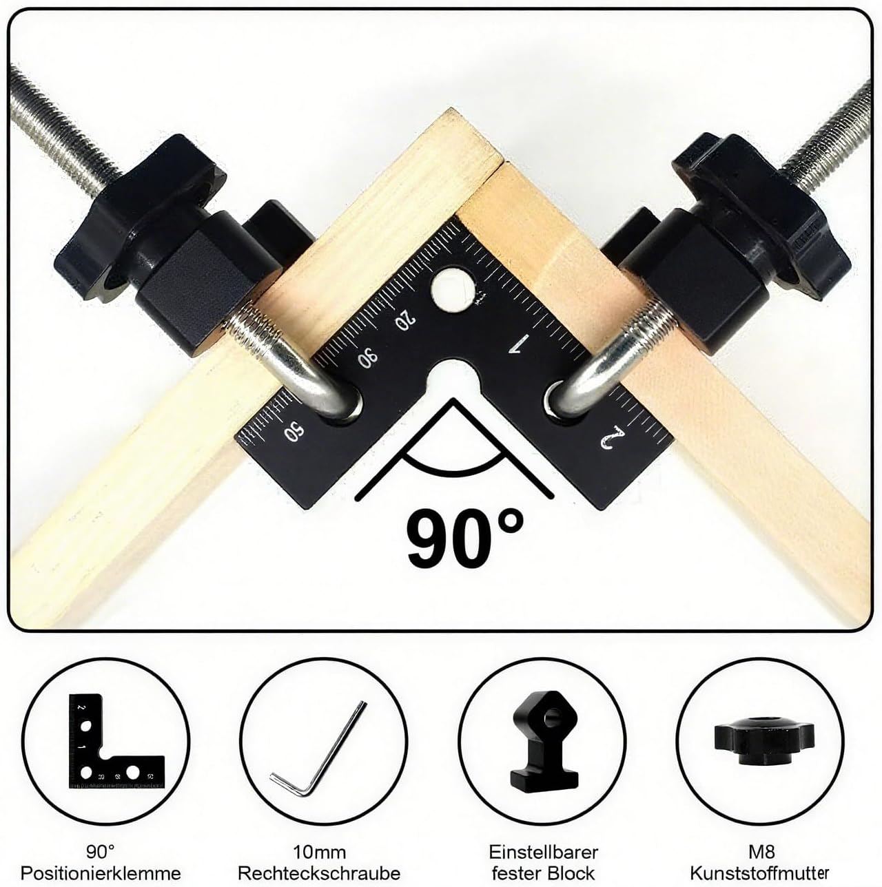 Thumbnail 1 de Winkelspanner 90° Positionierklemme 140 mm
