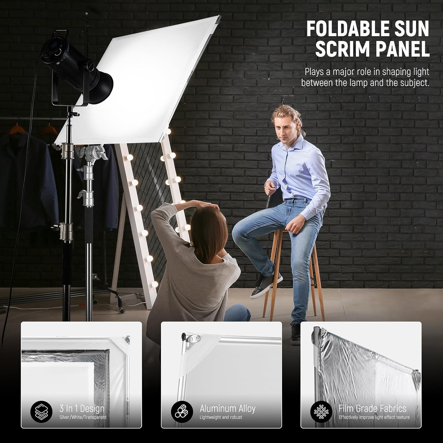 Thumbnail 5 de NEEWER SF9090F 35x35in Light Diffusion Panel