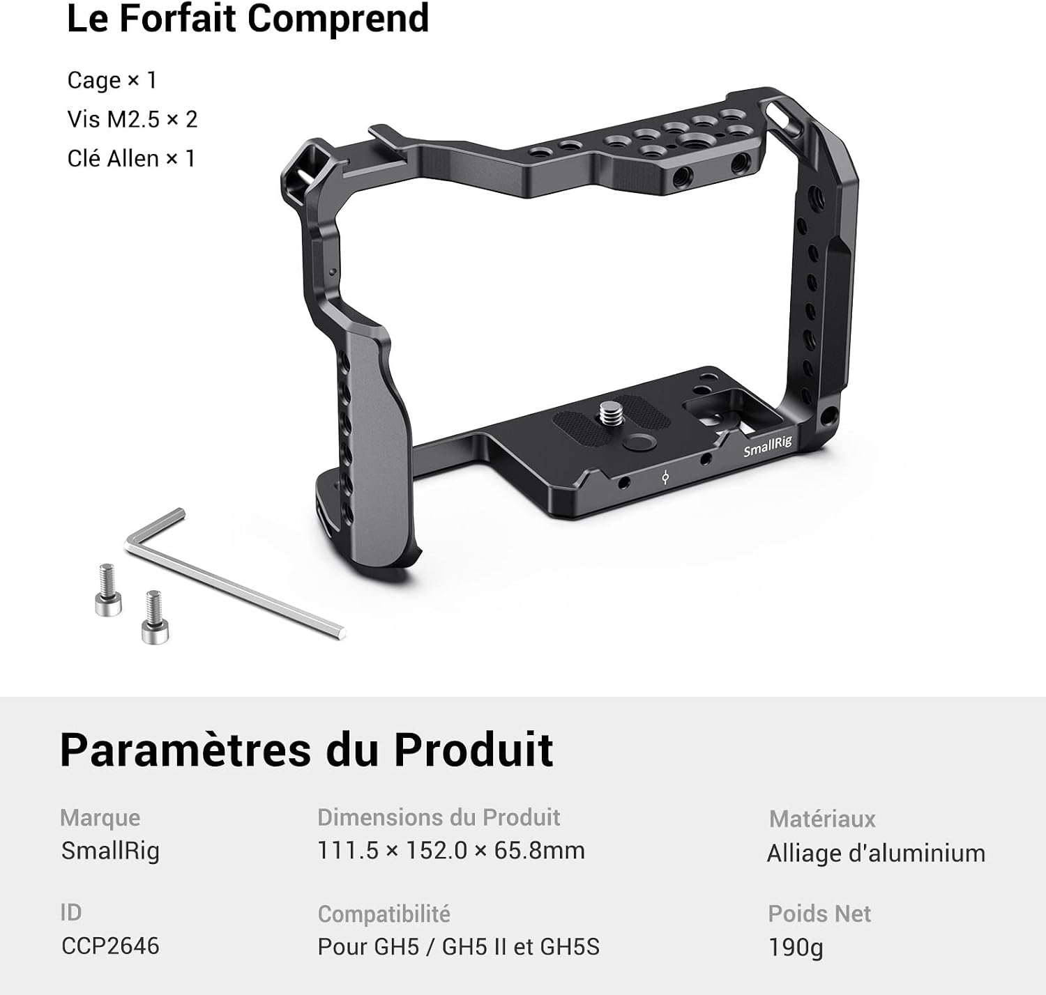Thumbnail 6 de SMALLRIG 2646 cage GH5 190g