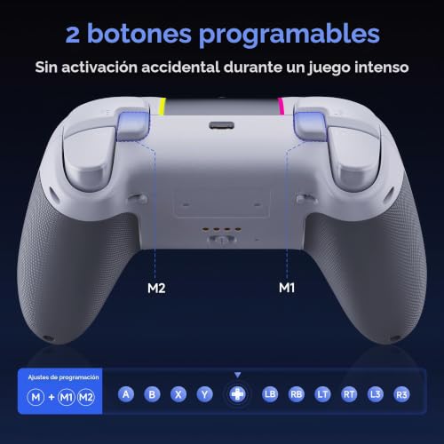 Thumbnail 7 de EasySMX X05Pro mando inalámbrico con base, joysticks Hall y respuesta de 1000 Hz