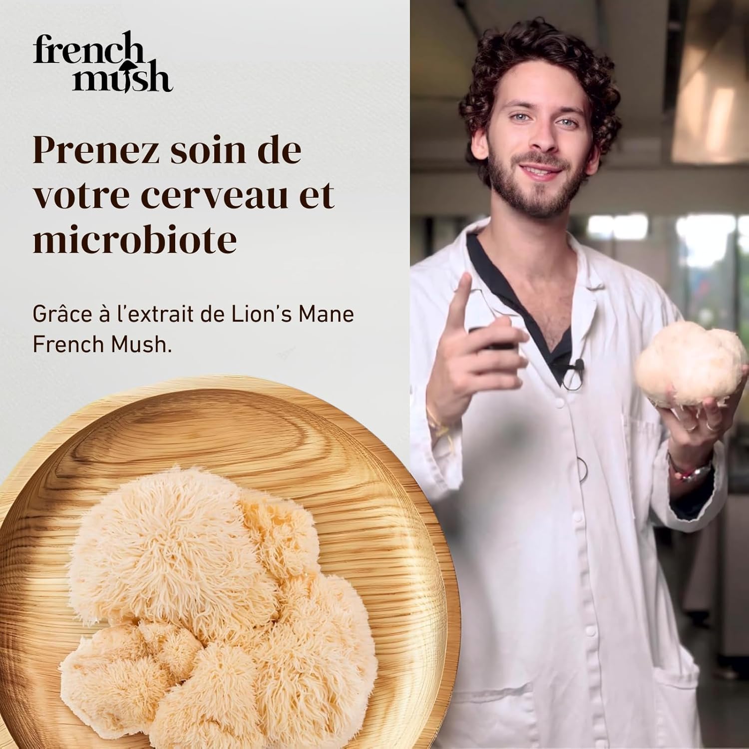 Thumbnail 6 de French Mush Lion’s Mane Bio 8000 mg – 56 gélules vegan (Hericium erinaceus) pour le cerveau et l’humeur