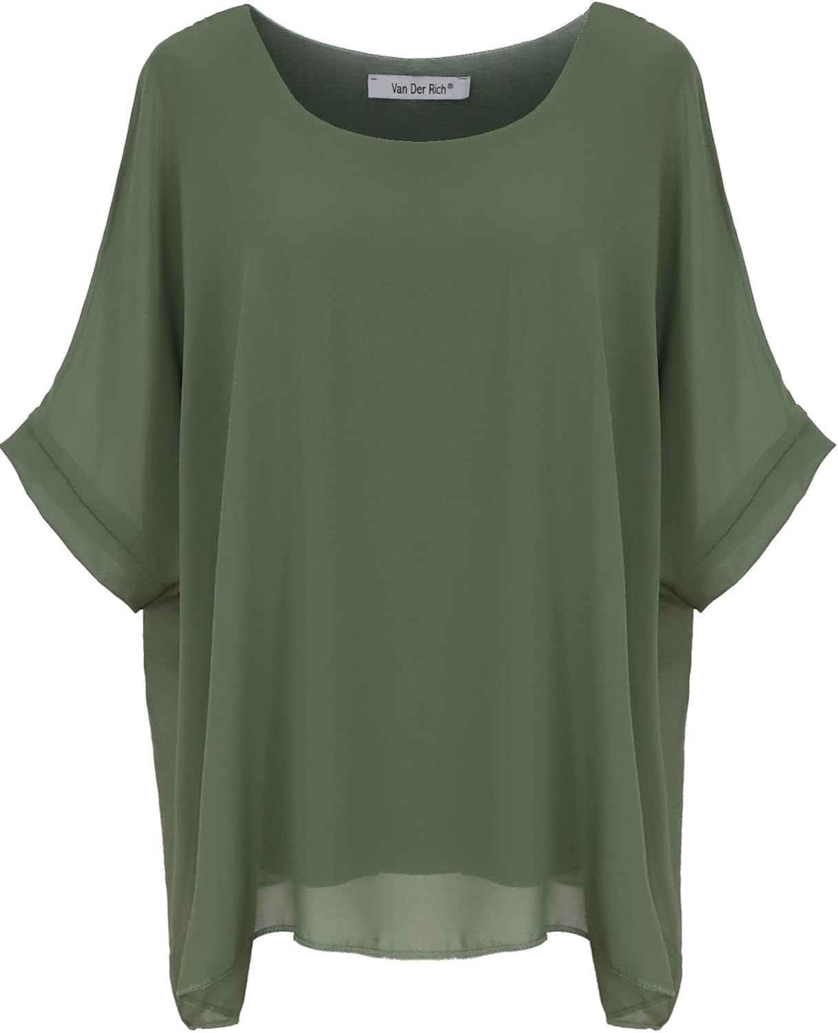 Detalle de Van Der Rich Bluse aus Mousseline mit Innenfutter – Damen