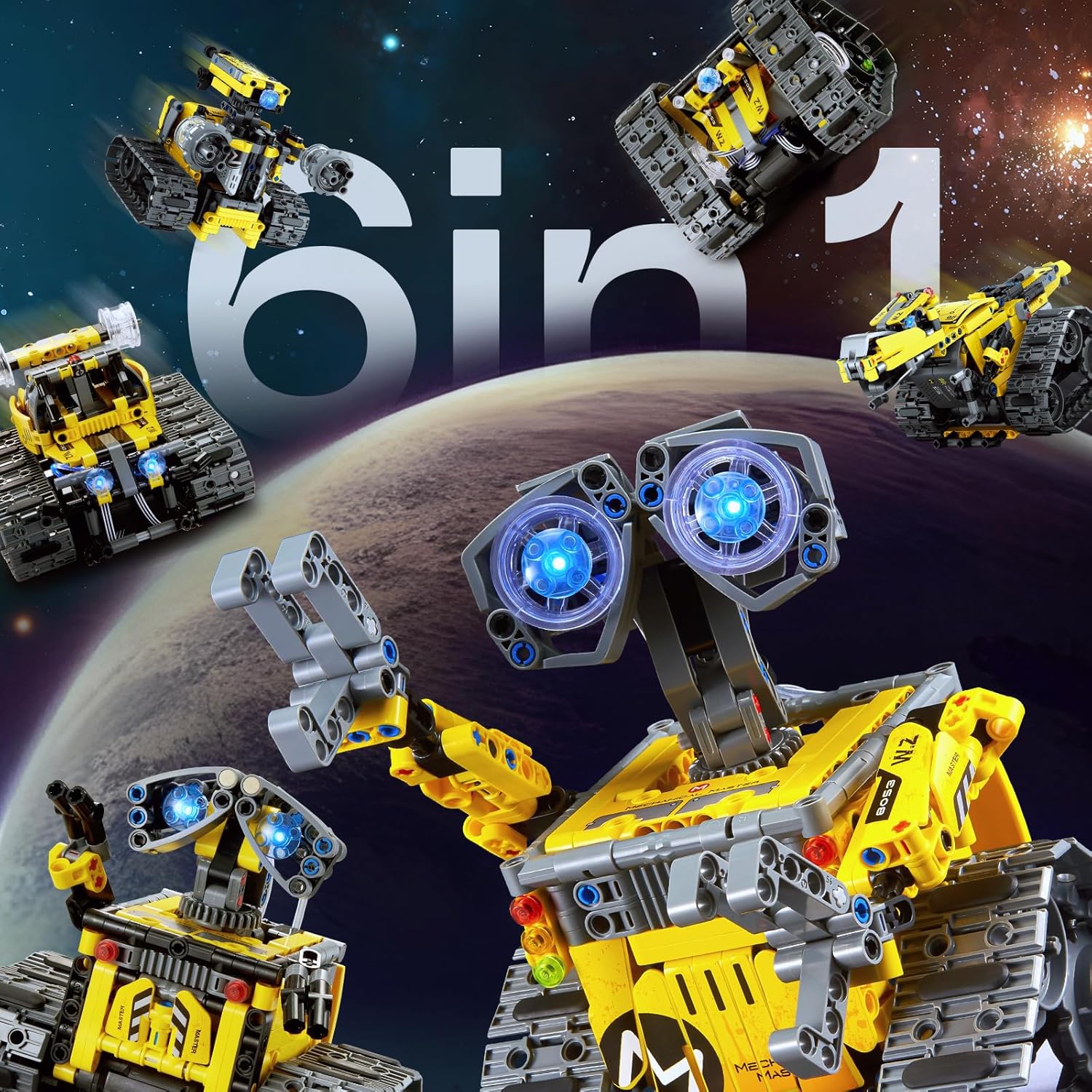 Thumbnail 1 de IKUPER Technik Roboter 6‑in‑1 Bausatz für Kinder 🤖