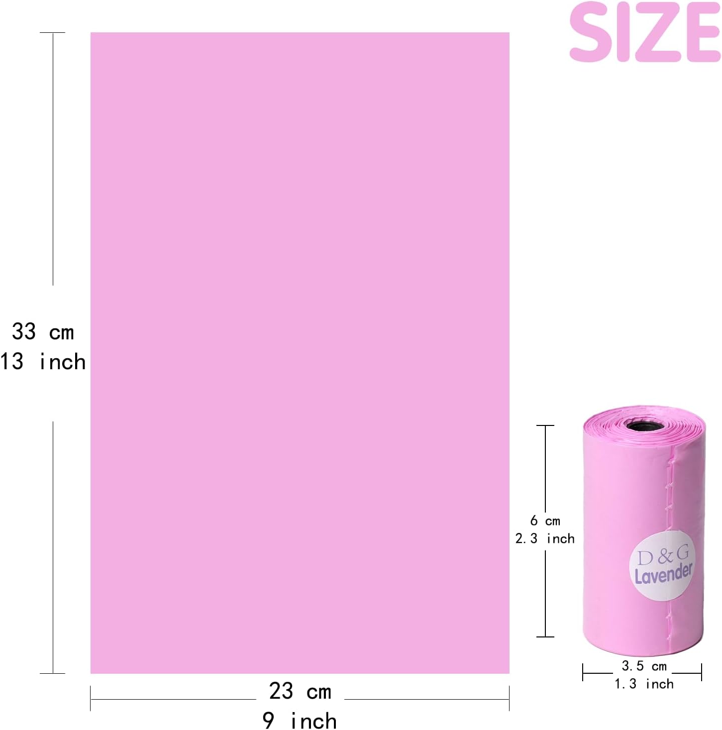 Detalle 2 de DREAM&GLAMOUR Disposable Diaper Sacks, 240 Count, Lavender Scent, 16 Rolls