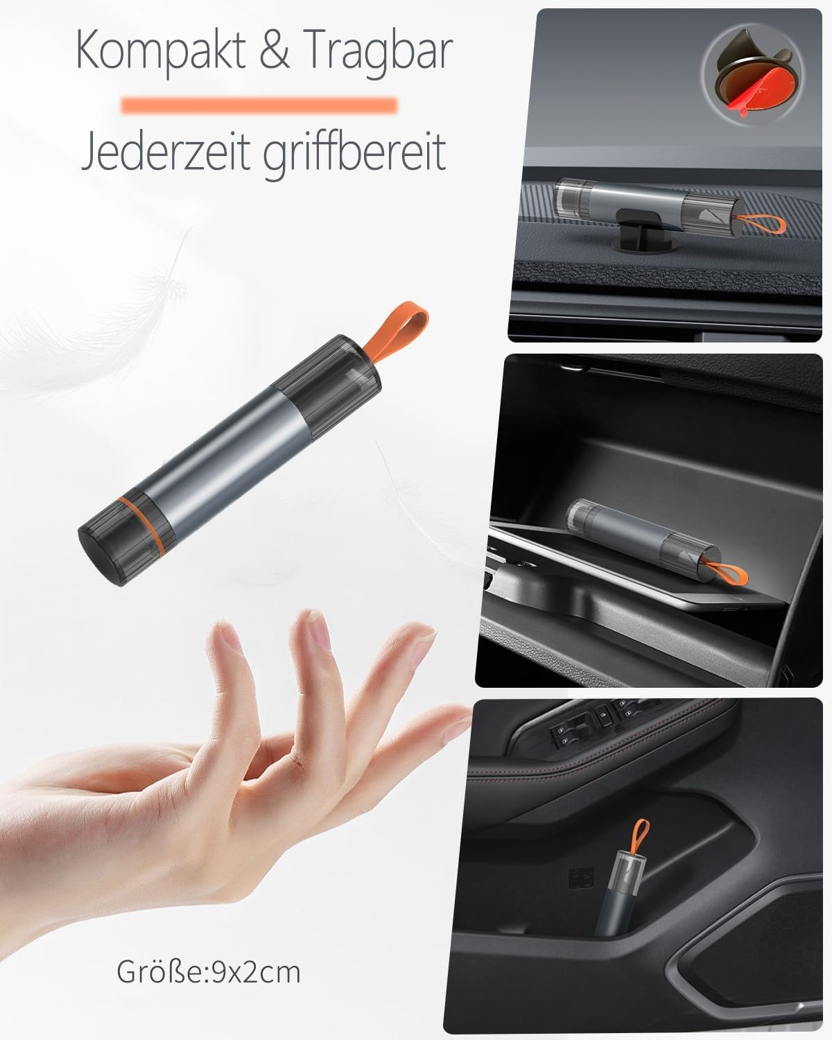 Thumbnail 5 de HOAMZ 2 in 1 Gurtschneider Notfallhammer, 4 Stück – Nothammer mit Testsiegel & Gurtschneider, ideal für Auto & Bus