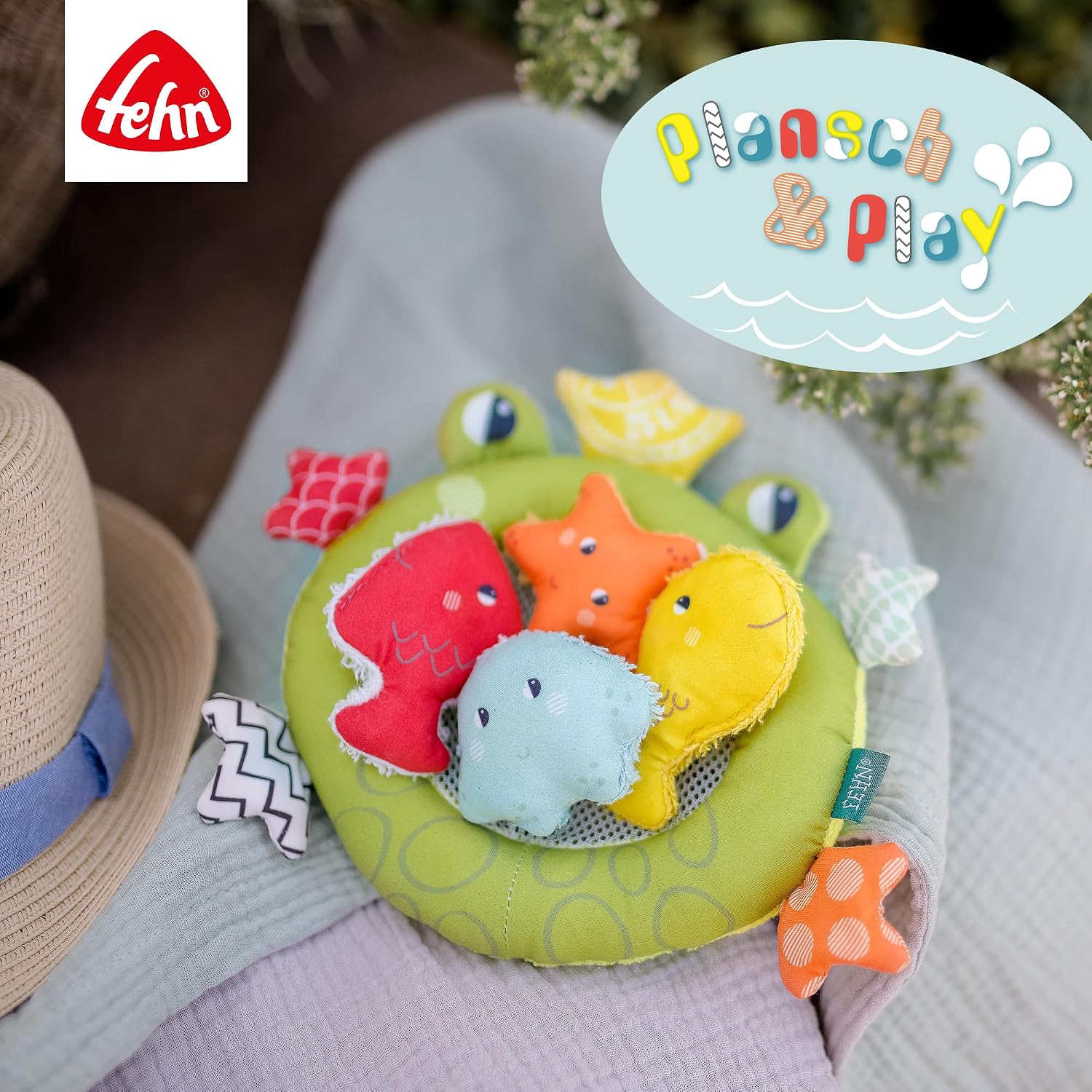 Detalle 2 de Fehn Badetier Frosch Badekescher 15 cm