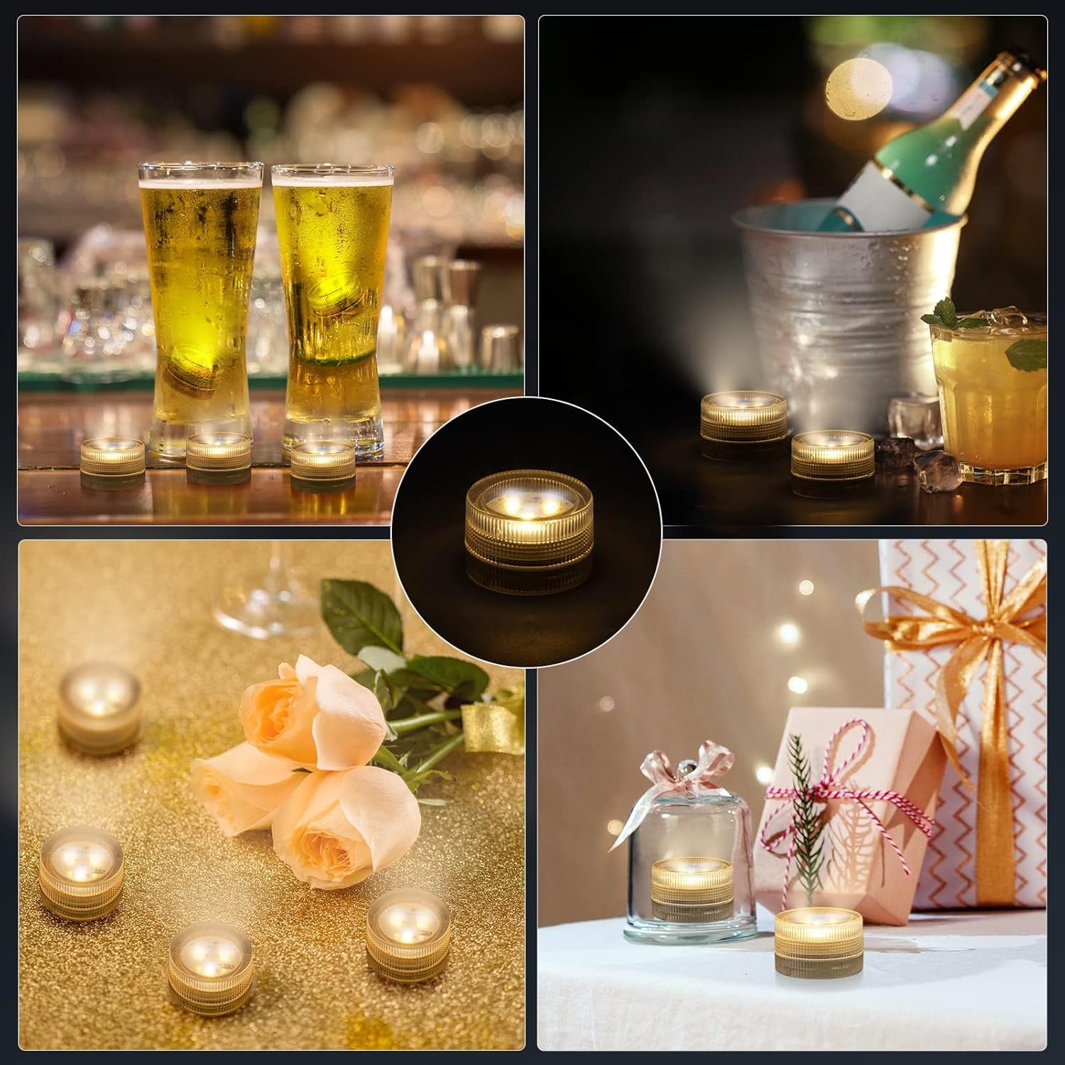 Detalle 2 de LUXJET Mini Unterwasser LED Teelichter 20er-Pack