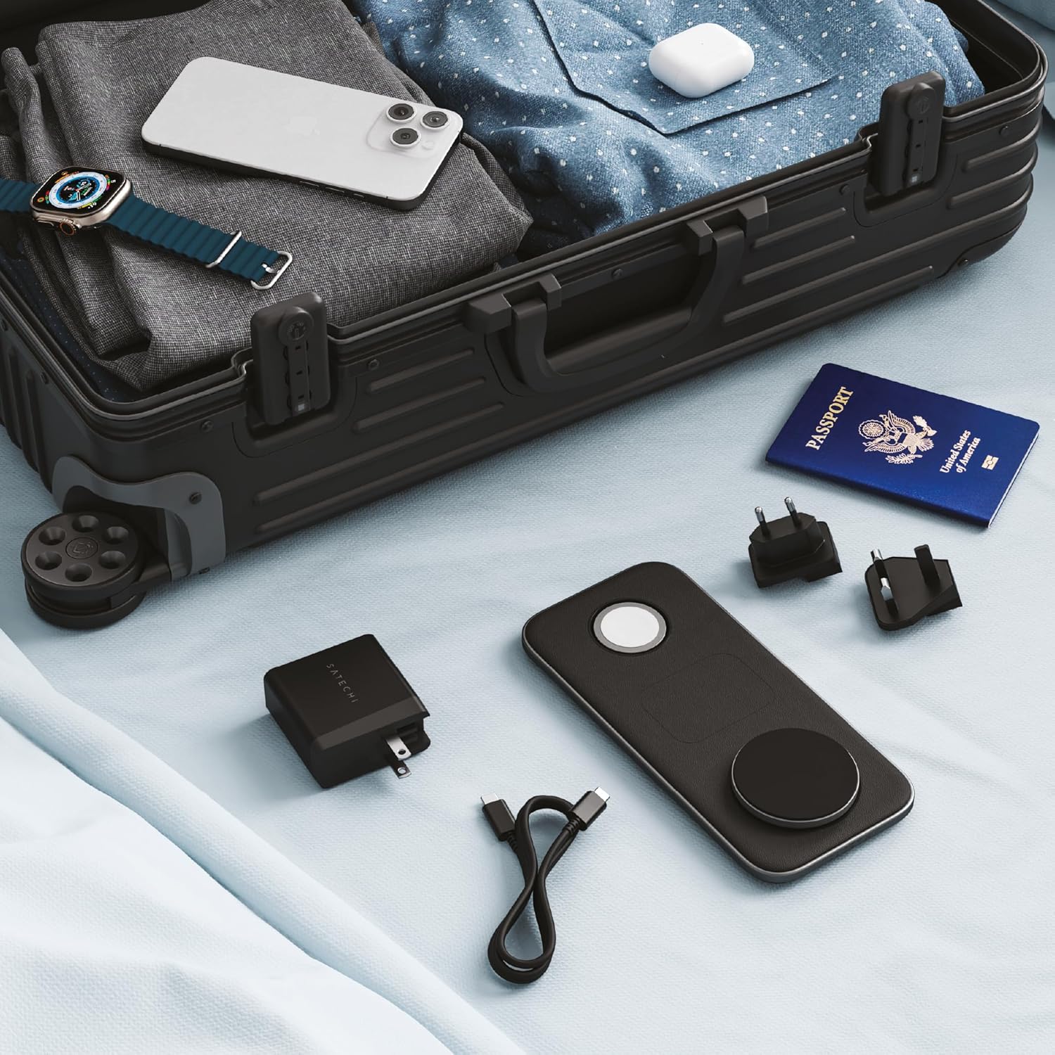 Thumbnail 1 de SATECHI Stazione di Ricarica 3 in 1 Qi2 con MagSafe 15W + 5W