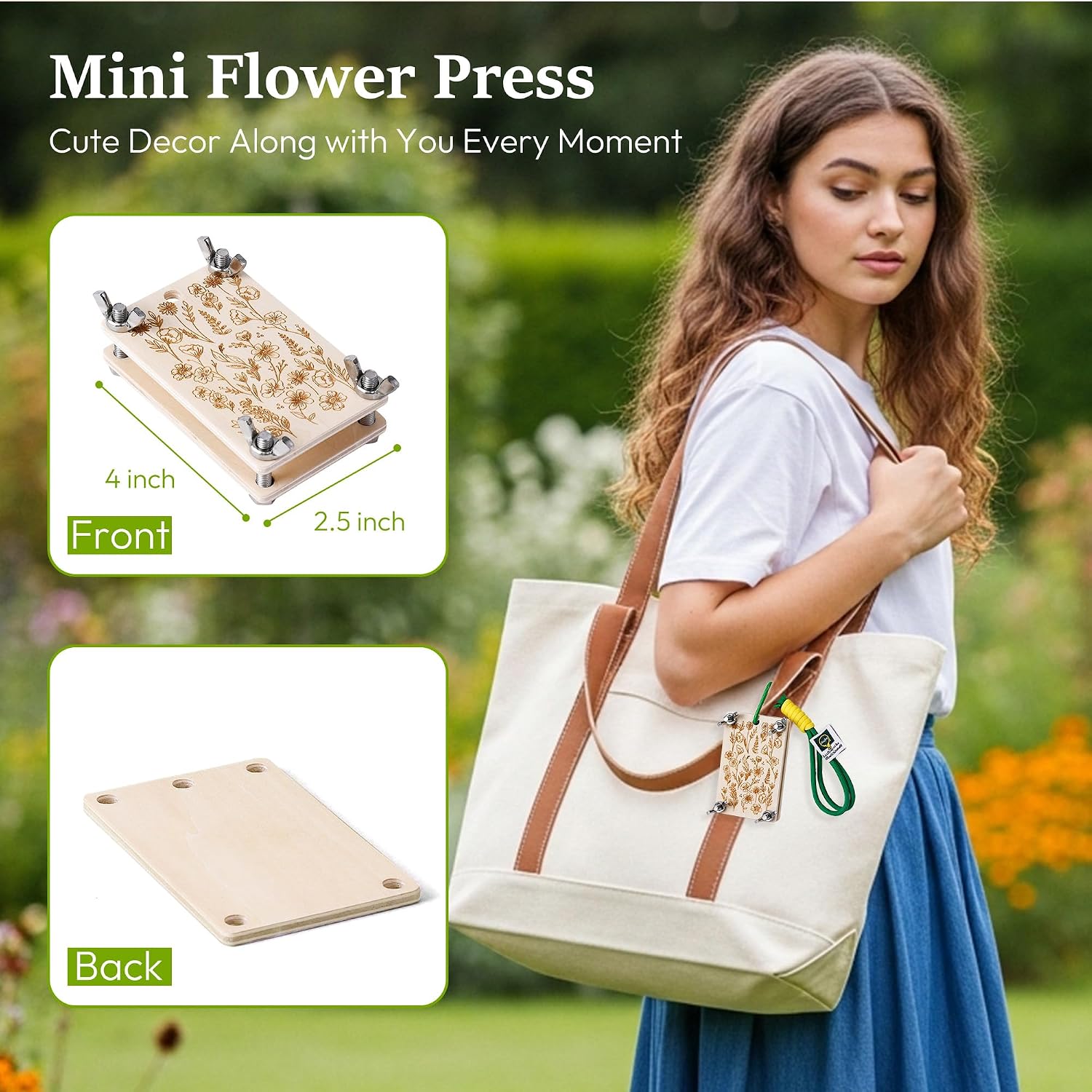Thumbnail 3 de Aboofx Mini Flower Press Kit for Small Flowers - Portable 2.5 x 4 Inch Press for Travel, Leaves, Herbs & Micro Florals