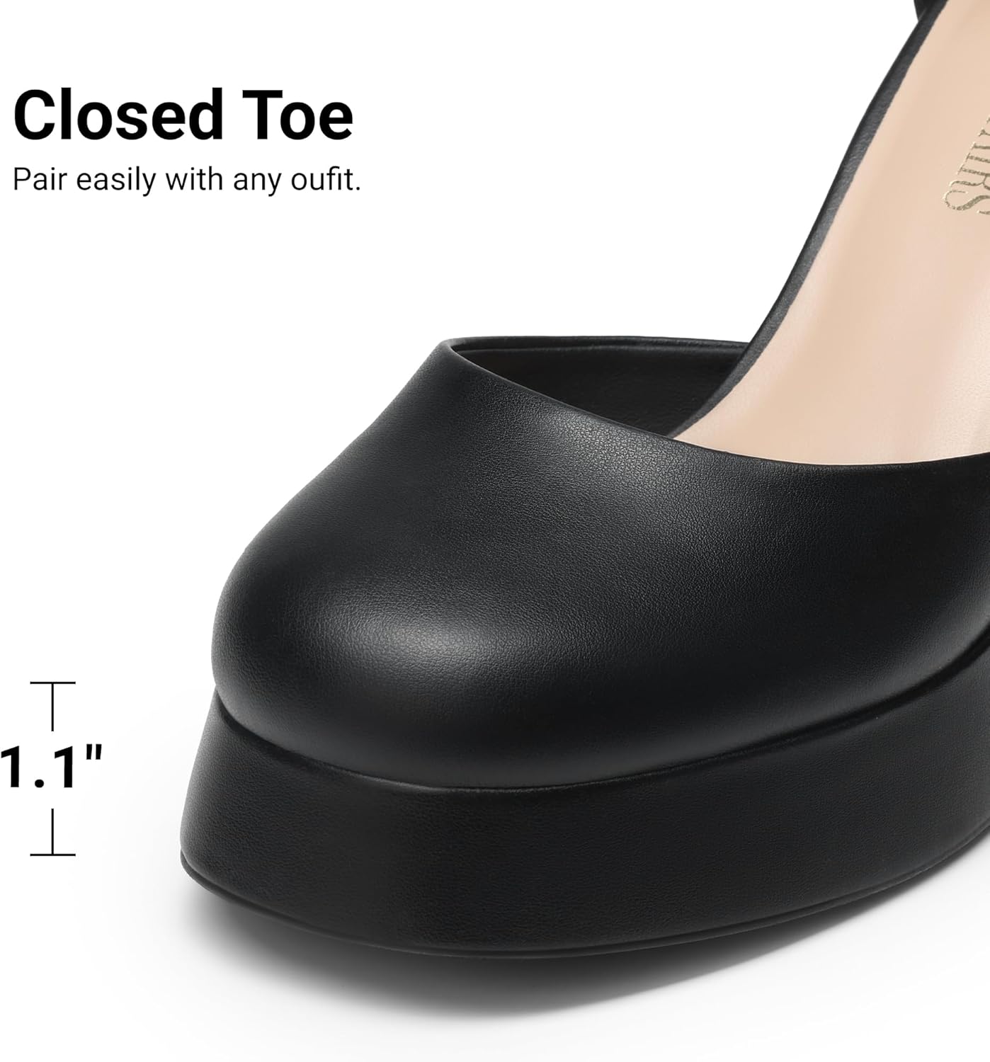 Thumbnail 3 de DREAM PAIRS Scarpe da Donna con Tacco a Blocco e Plateau – Eleganti per Sposa e Festa