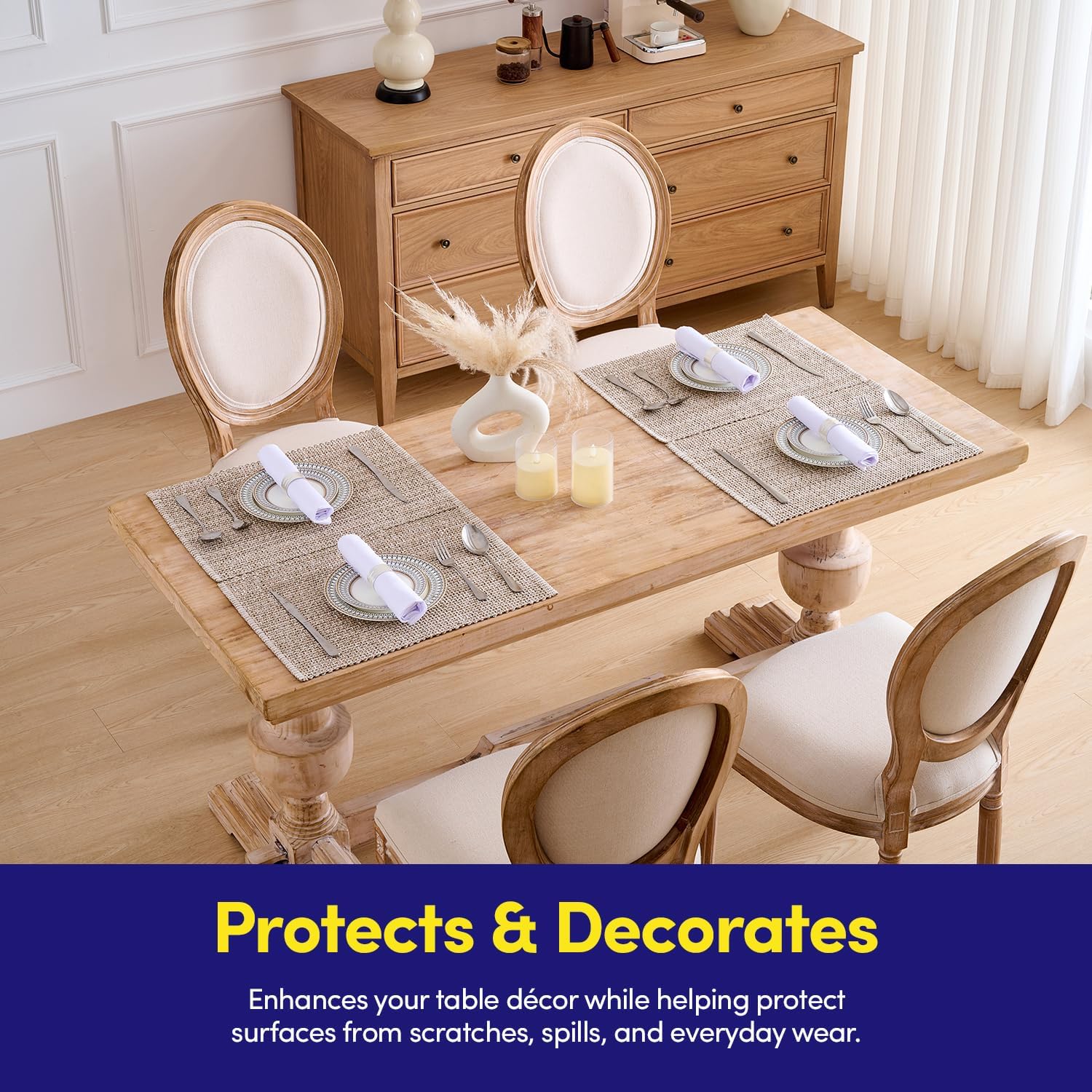 Detalle 2 de Sweet Home Collection Cotton Placemats 100% Cotton