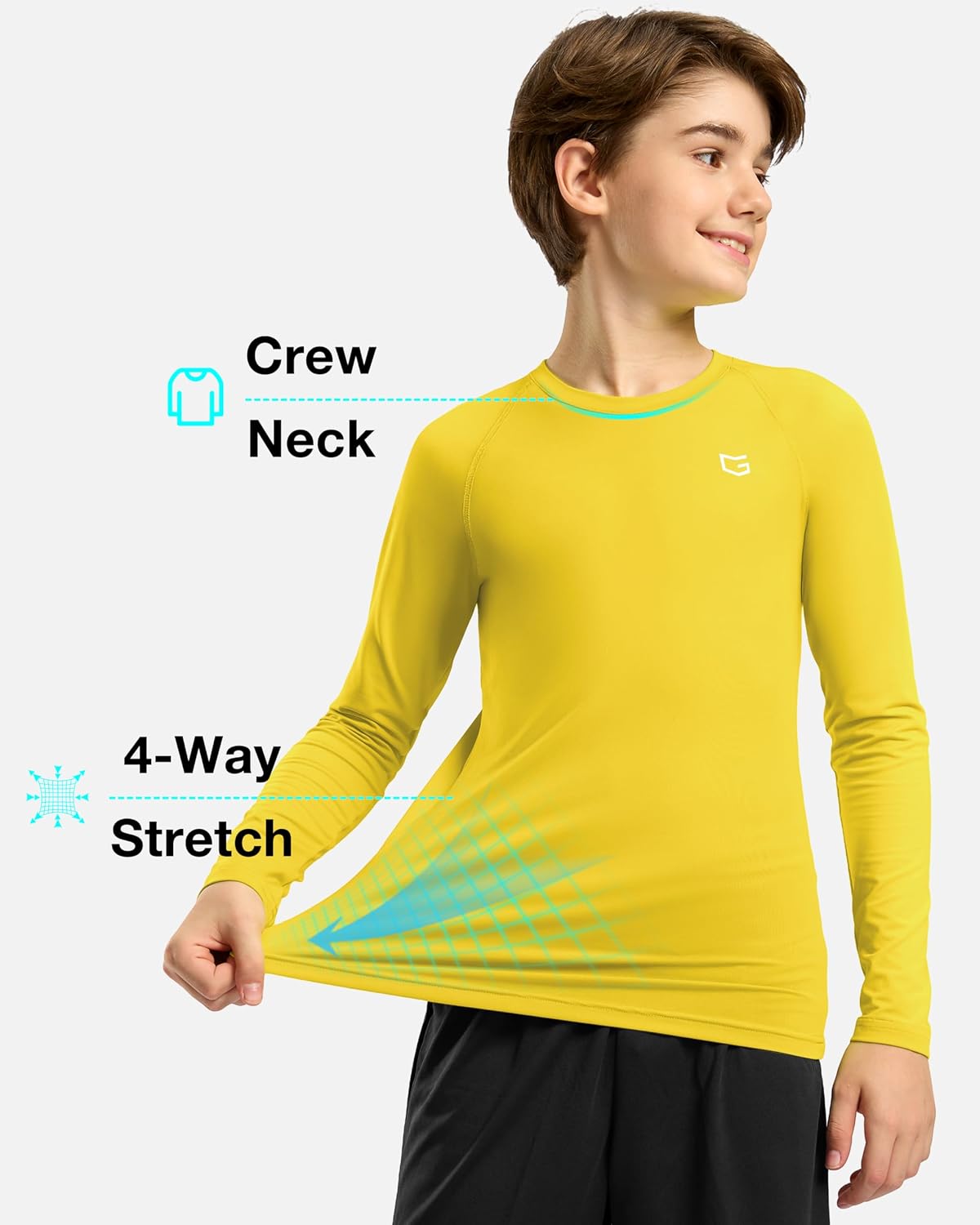 Detalle 2 de Boys' Compression Shirt, Long Sleeve