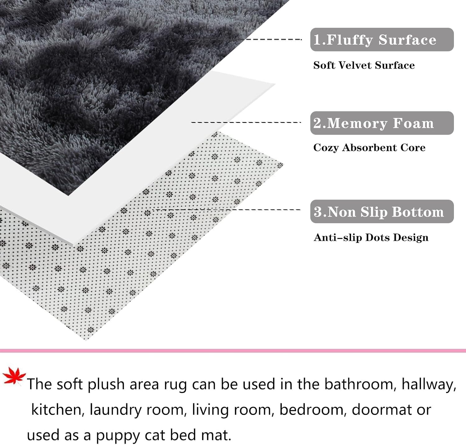 Thumbnail 6 de ConCus-T Grey Bath Mat 50 x 80 cm 🛋