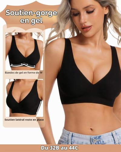 Detalle 2 de HOWIN Soutien-Gorge Sans Armature Comfit Plongeant pour Femme