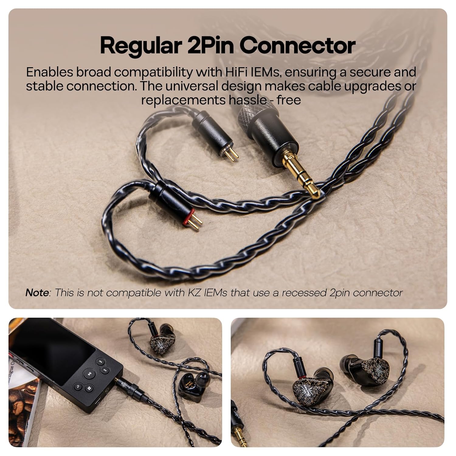Thumbnail 5 de Linsoul Kiwi Ears x B_Media Terras: cavo ibrido modolare con connettori USB-C/3,5 mm/4,4 mm per IEM di alto livello