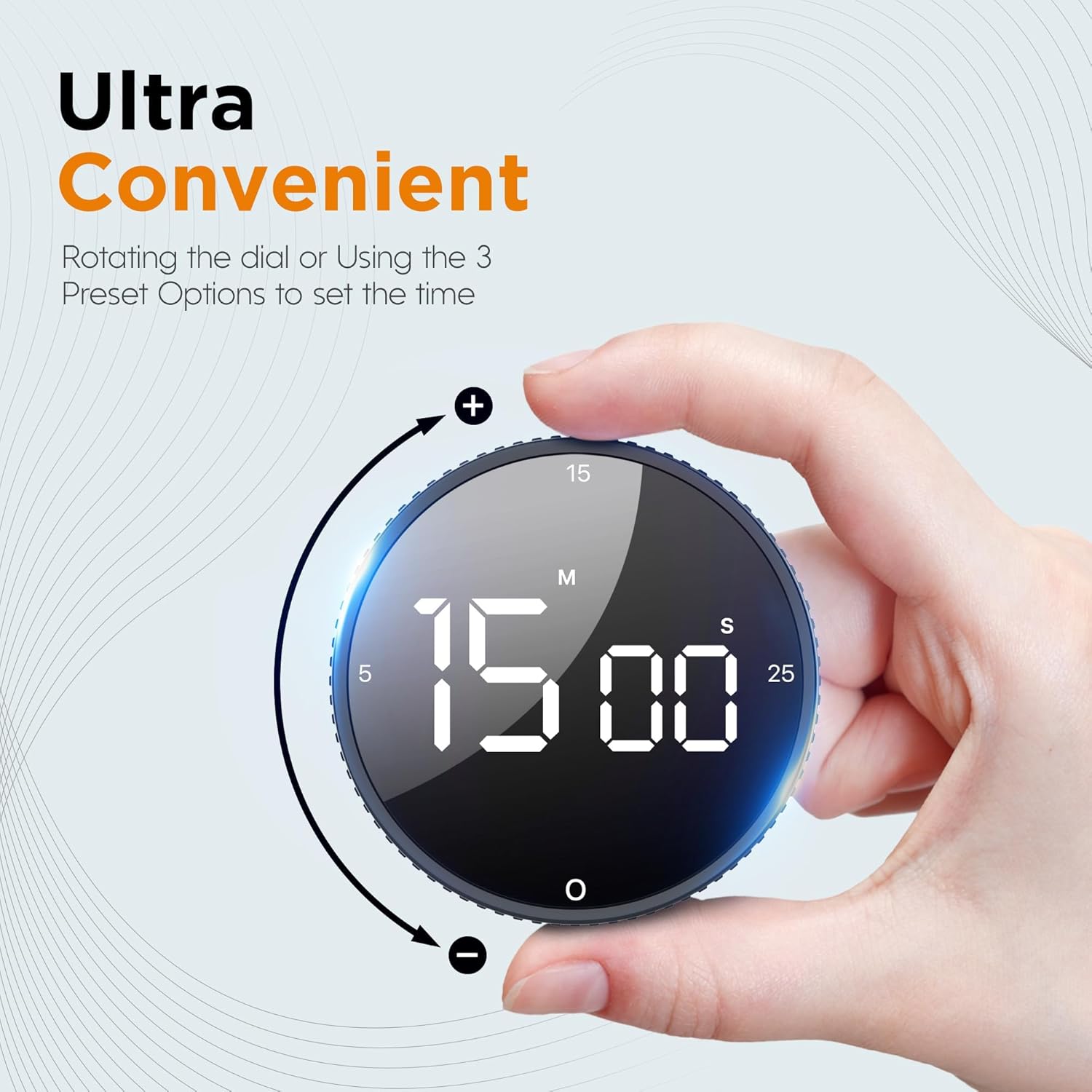 Thumbnail 2 de Upgraded Magnetic Digital Kitchen & Productivity Timer with Large LED Display (3 Presets, Visual Pomodoro)