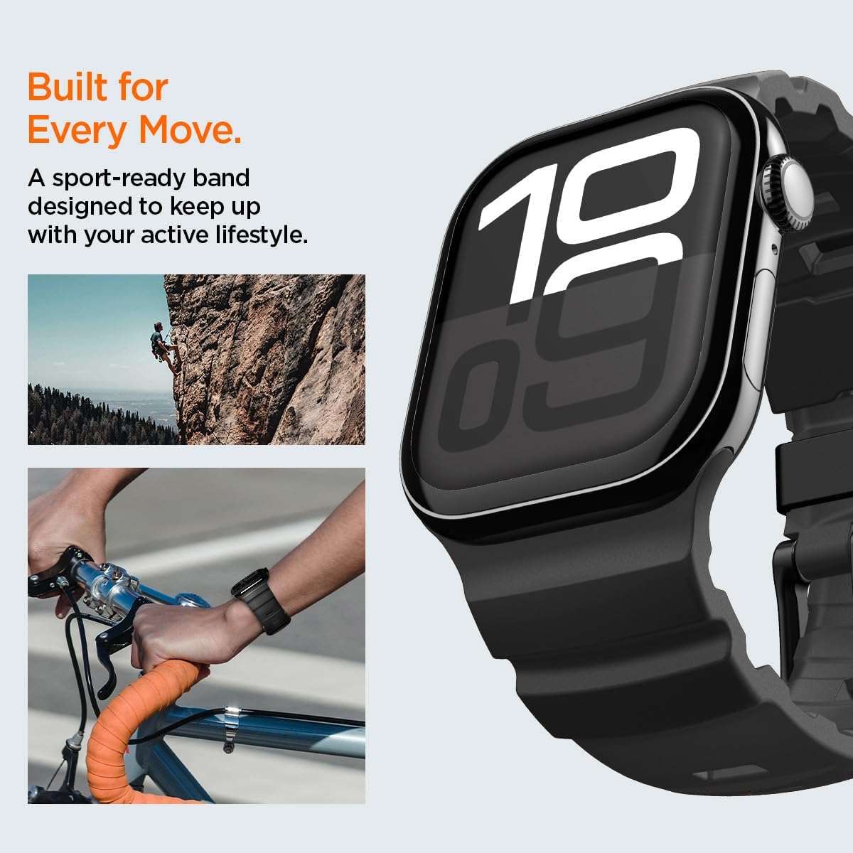 Thumbnail 3 de Spigen Basic cinturino in silicone per Apple Watch (compatibile Ultra 3/2/1 49mm, Series 11/10 46mm e altri)