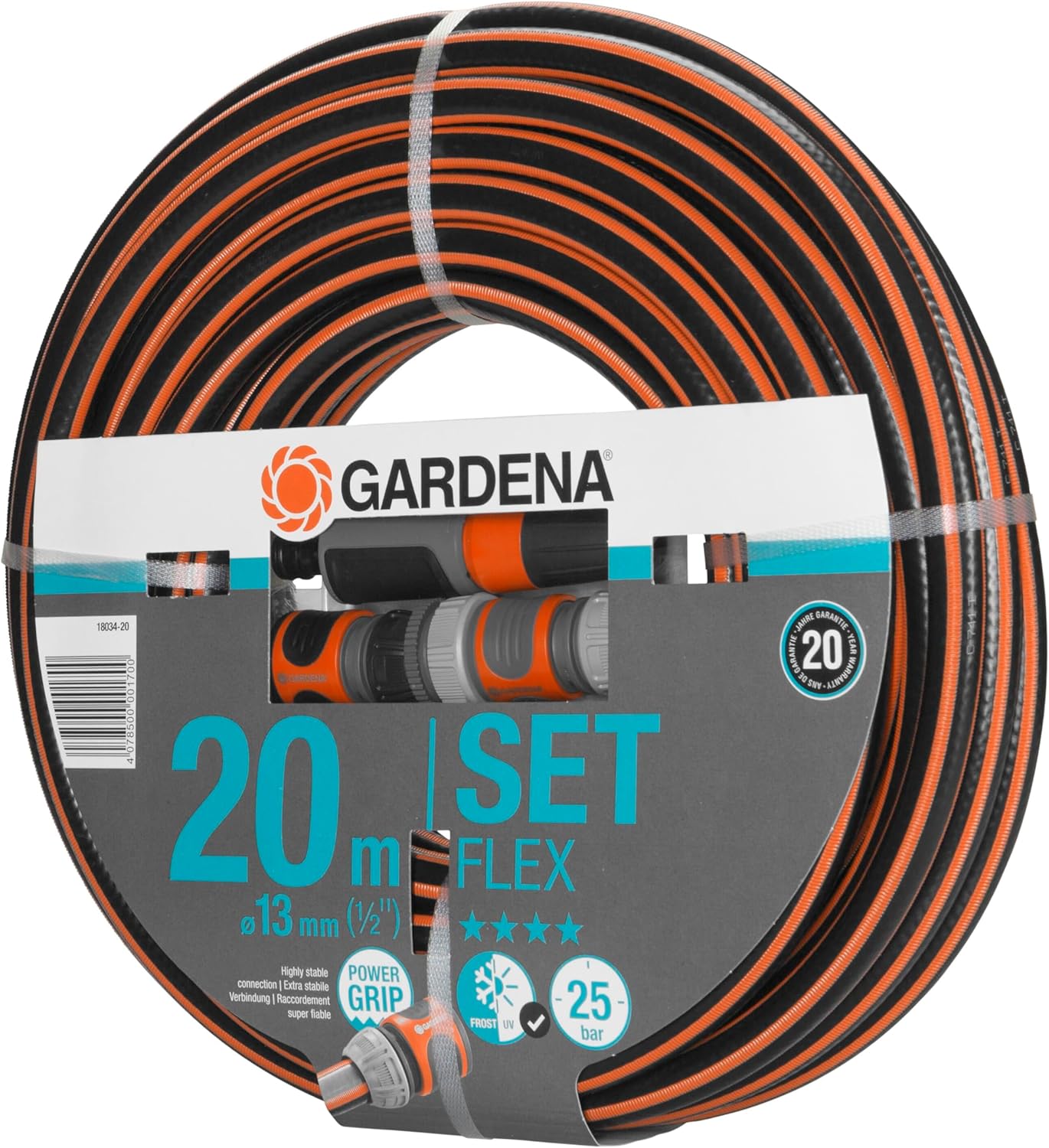 Detalle 2 de Gardena Comfort FLEX Schlauch 13 mm (1/2 Zoll) 20 m – Komplettset mit Systemteilen