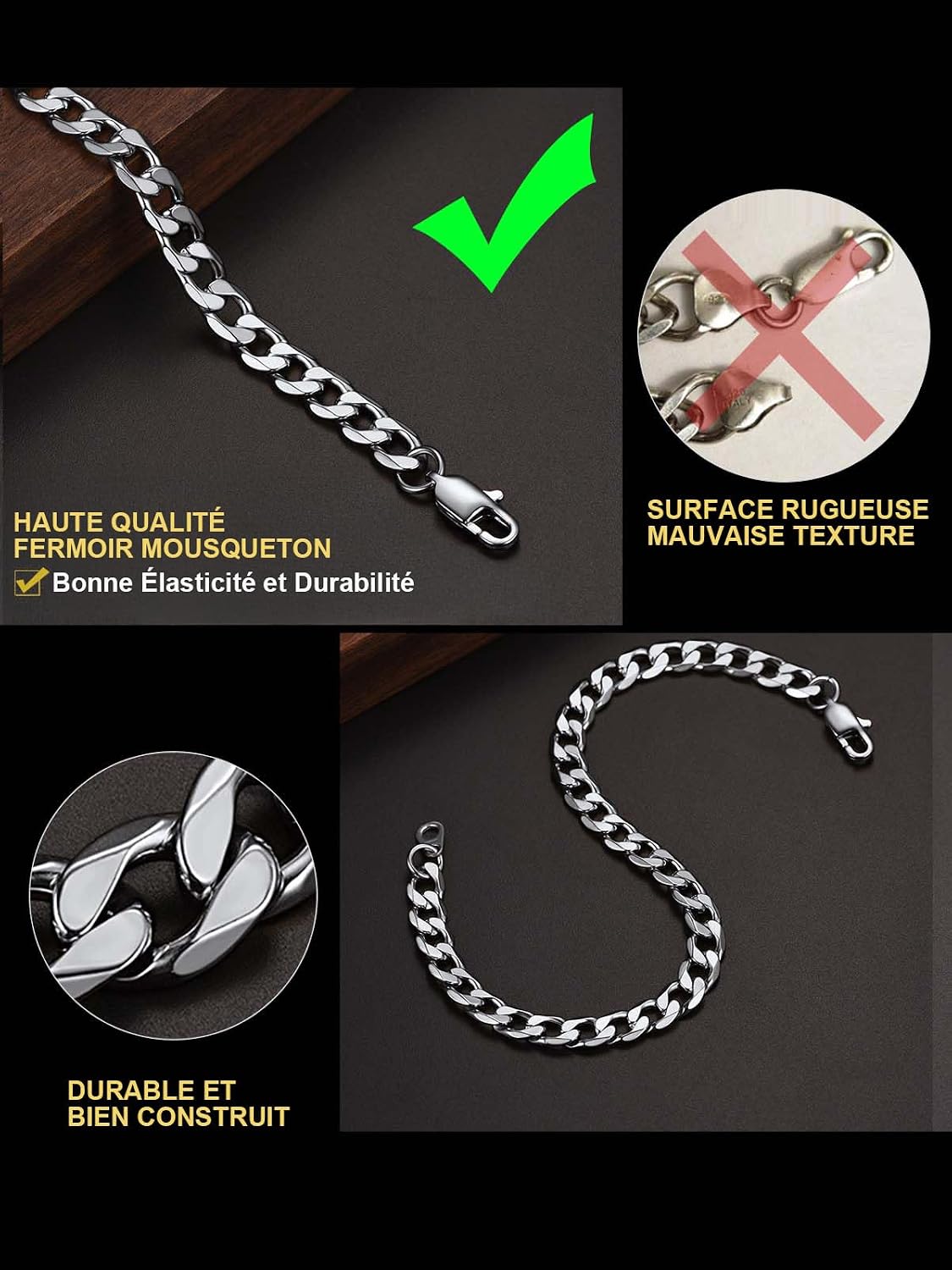 Detalle de ChainsHouse Bracelet Gourmette 21 cm