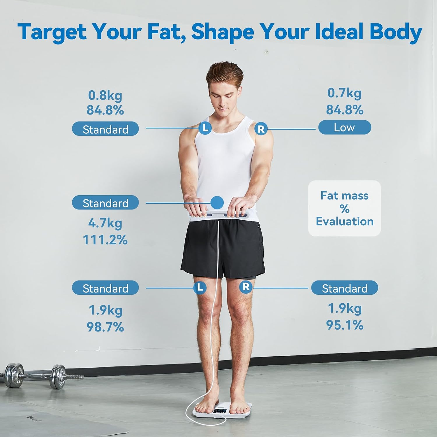 Detalle 2 de Lepulse 8-Electrode Body Composition Scale with Large Display and 20 Metrics