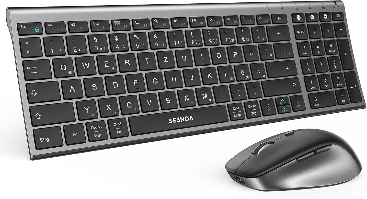 Detalle de seenda COE401 Bluetooth Tastatur mit Maus
