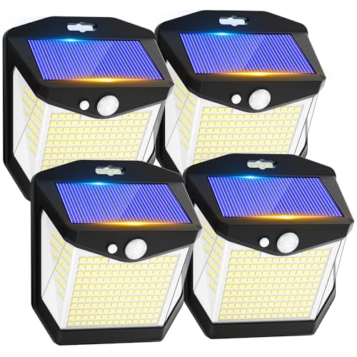 Detalle de Luci LED Esterno Giardino Solare Vanranger 248 LED – Illuminazione solare esterna con sensore PIR e 270°