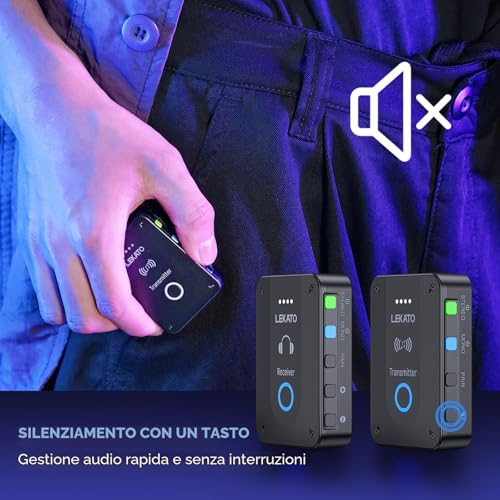Thumbnail 3 de LEKATO MS-02 In-Ear Monitor wireless: monitoraggio in-ear professionale per prove, live e guitar</>