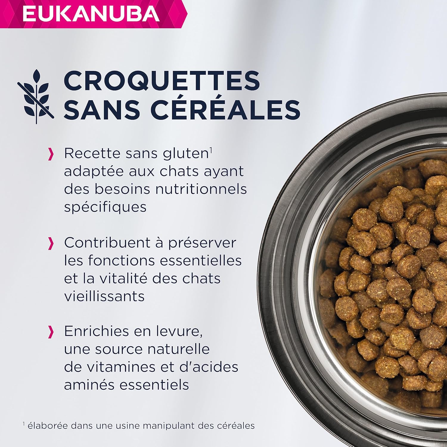 Thumbnail 1 de EUKANUBA Grain Free Croquettes pour Chat Senior au saumon – 10 kg