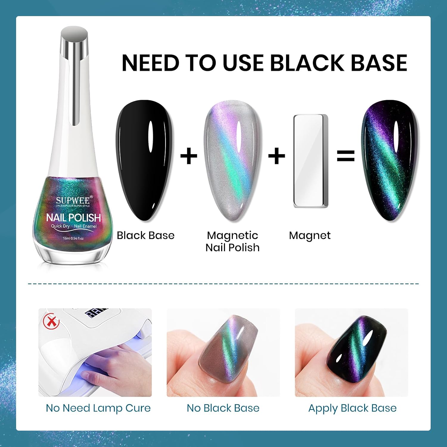 Detalle 2 de SUPWEE Cat Eye Nagellack 16 ml đź’…
