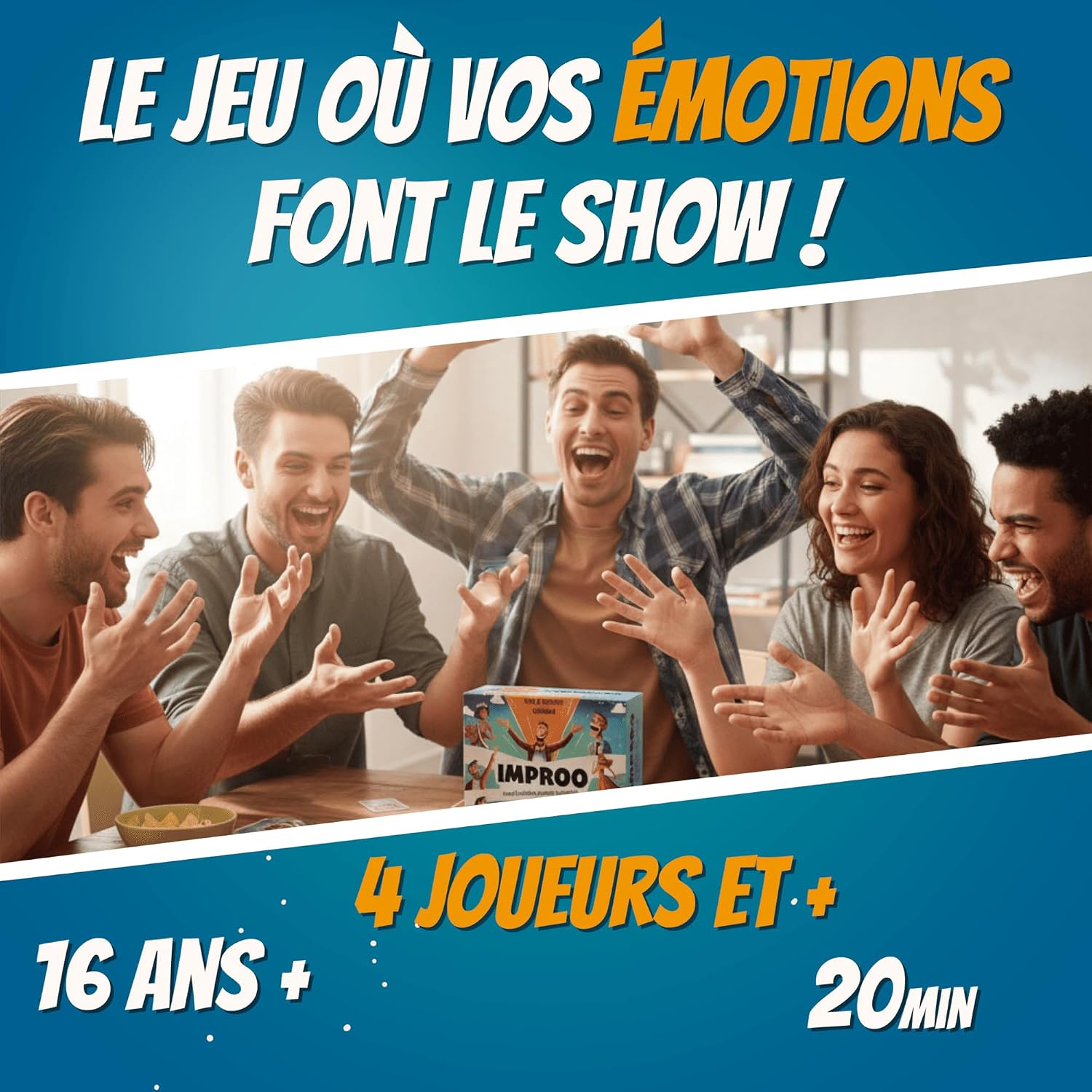 Detalle 2 de Bakakou IMPROO – Jeu de société d’improvisation “ambiance apéro” (4 à 8 joueurs)