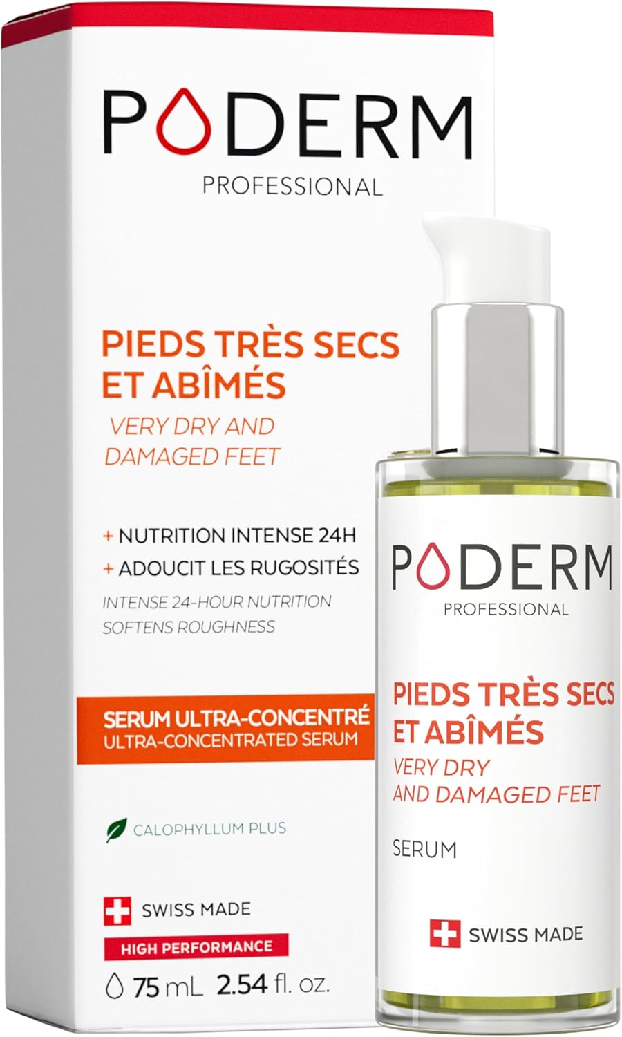 Detalle de PODERM Pieds très secs et abîmés 24h 🦶