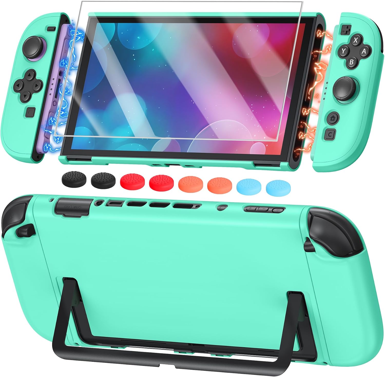 Thumbnail 6 de Crystal Clear Cover Case for Switch Lite with Glass Screen Protector