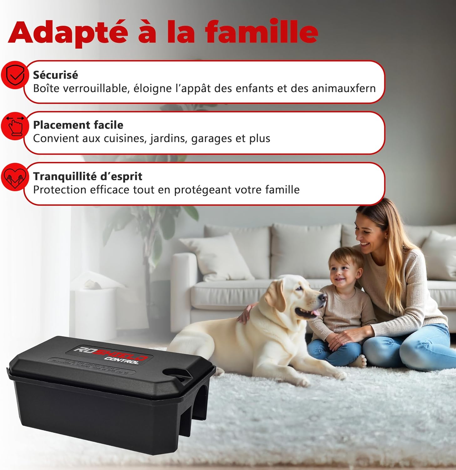 Detalle 2 de Roshield: Set di 4 stazioni esca a prova di manomissione per ratti e topi