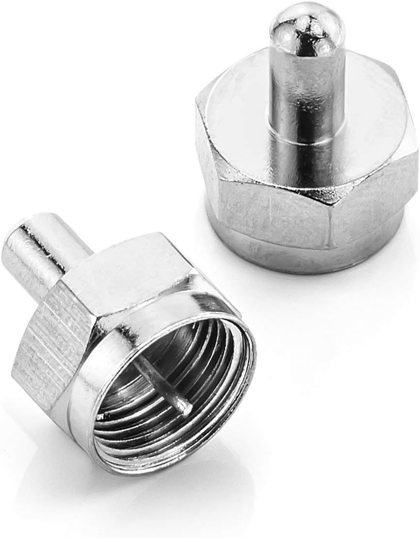 Detalle de deleyCON SAT F-Abschlusswiderstand (F-Stecker) 75 Ohm – 10 Stück Silber