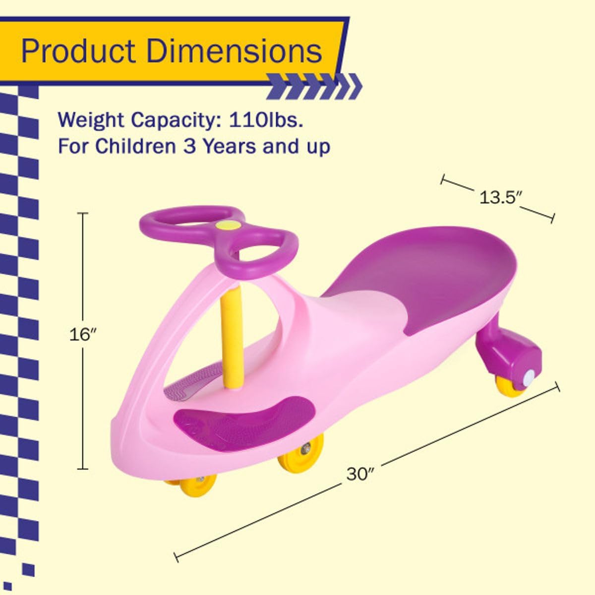 Thumbnail 5 de Lil’ Rider Wiggle Car Pink