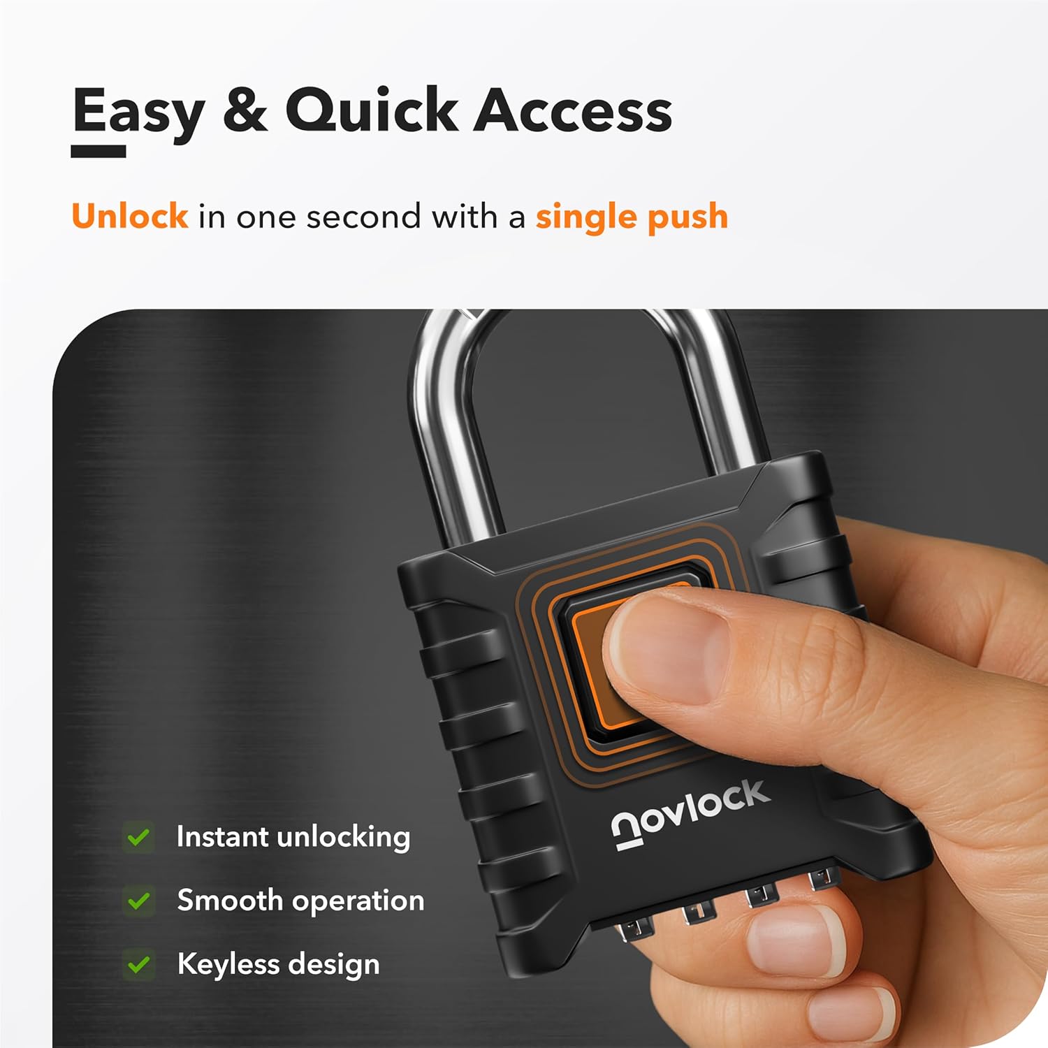 Thumbnail 4 de NOVLOCK Heavy Duty Combination Padlock 8mm 🔒