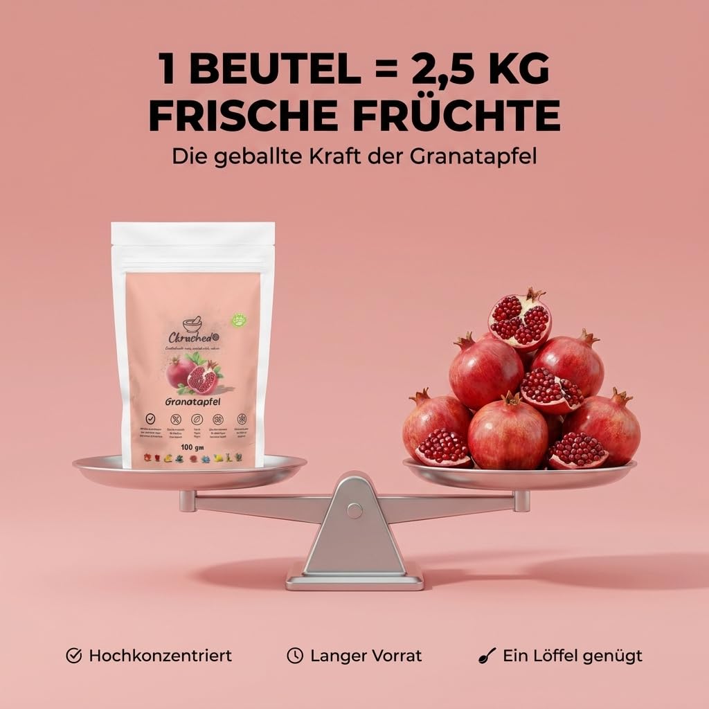 Thumbnail 2 de Ckrushed Granatapfel Pulver 100g – Gefriergetrocknetes Granatapfelpulver, vegan, ohne Zusätze