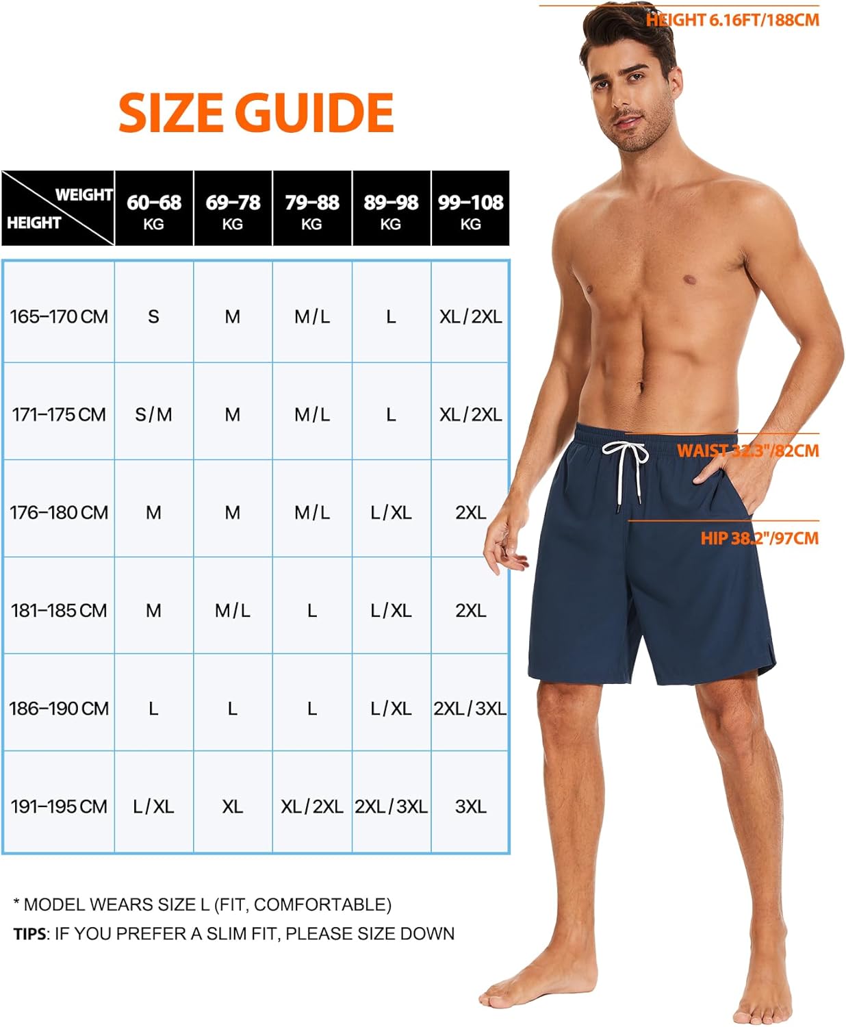 Thumbnail 5 de YUTYTH men’s swim shorts 2 side pockets