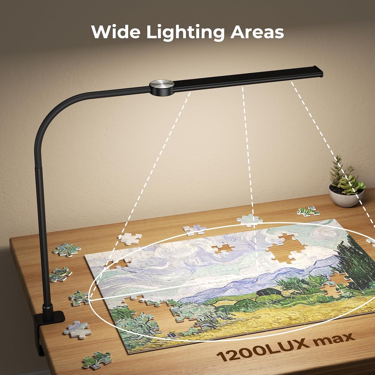 Detalle 2 de LED Desk Lamp with Clamp, 26.8-Inch
