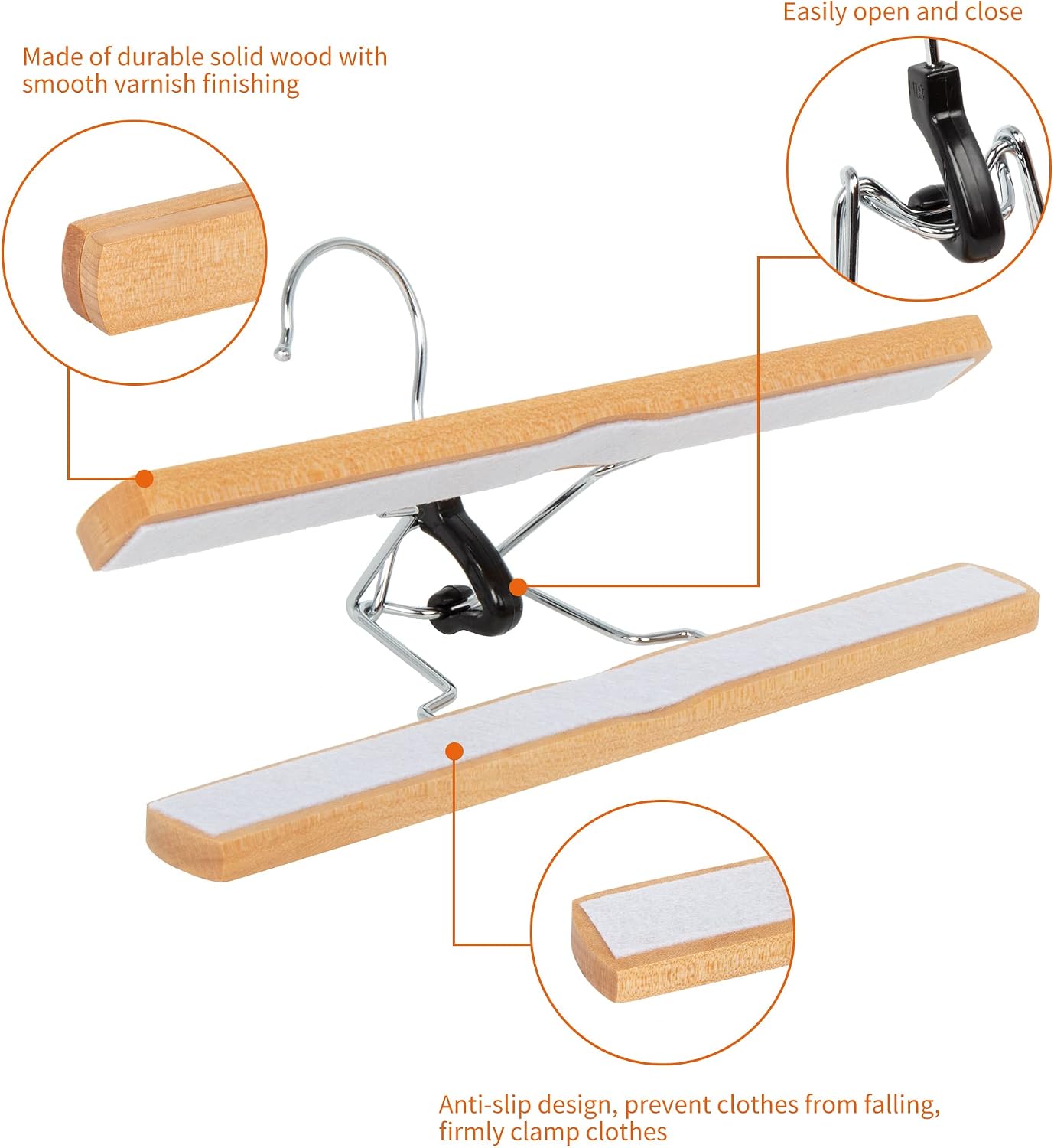 Detalle de Amazon Basics cintres bois 10 pièces