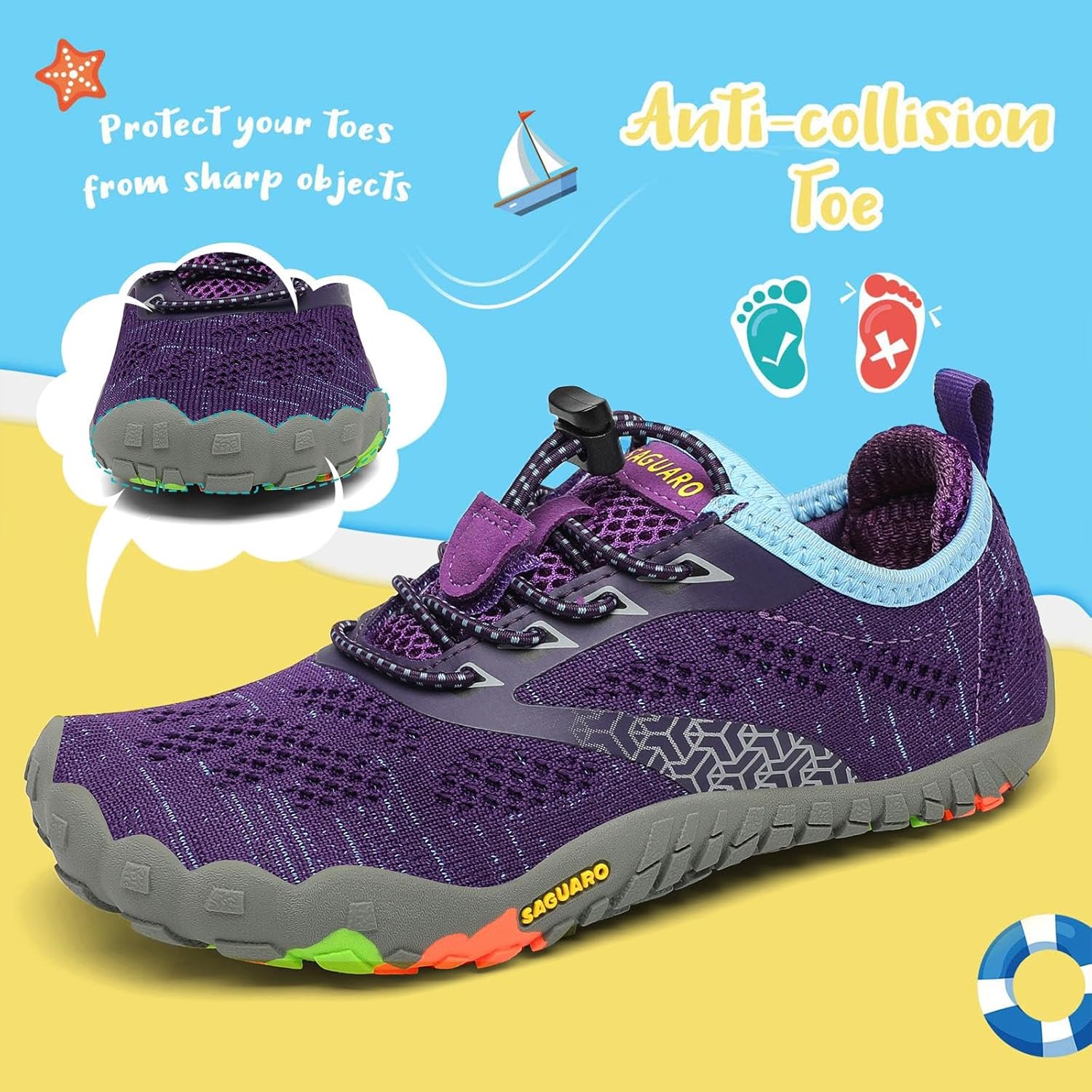 Thumbnail 3 de SAGUARO Chaussures de Trail pour Enfants Filles – Confort léger, traction et respirabilité