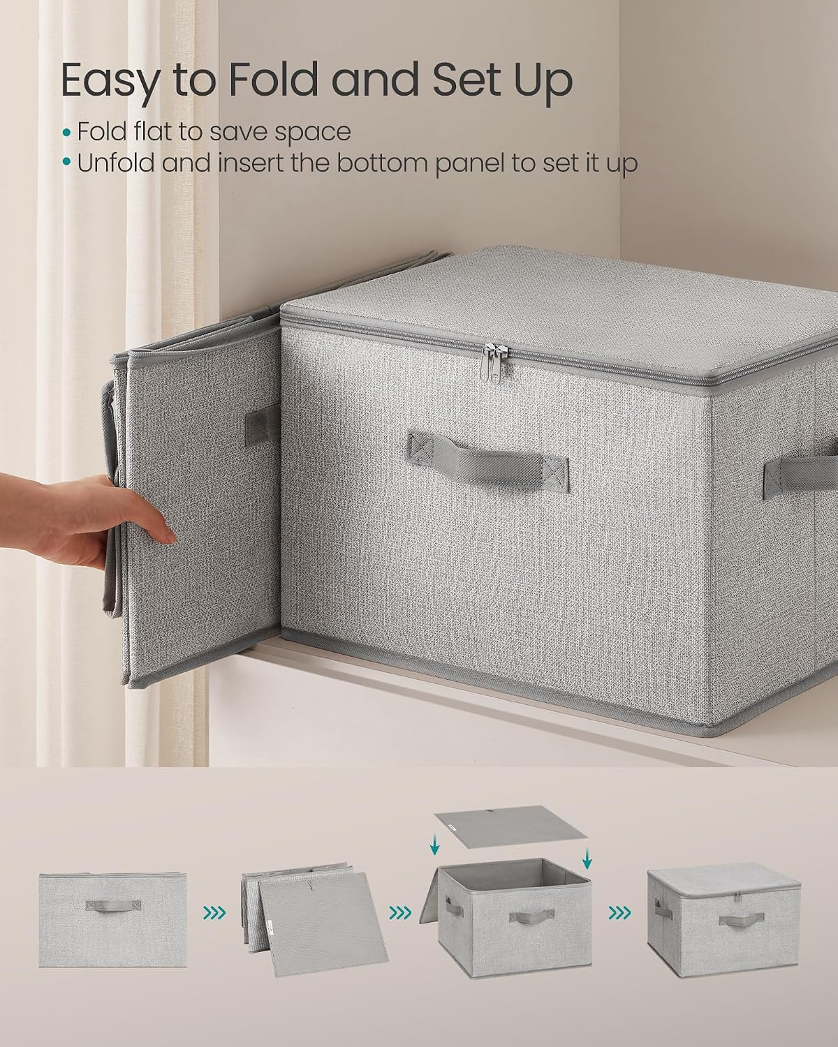 Thumbnail 3 de SONGMICS Foldable Storage Organiser Boxes